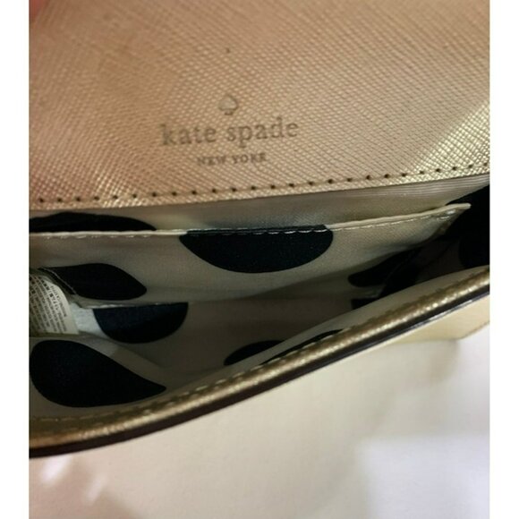 Kate Spade Cedar Street Cami Clutch Gold PWRU4634 NO STRAP - Picture 9 of 10